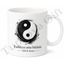 Yin Yang Temalı Kupa Seti Baskılı Porselen Bardak Hediye