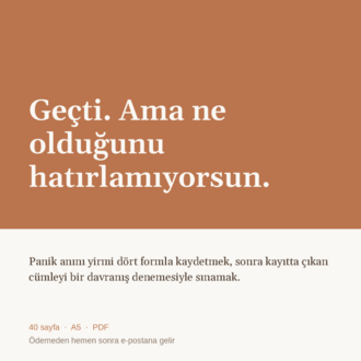 Panik Anı Kayıt Defteri