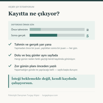 Hiçbir Şey İstemiyorum — Düşük Enerji Çalışma Defteri