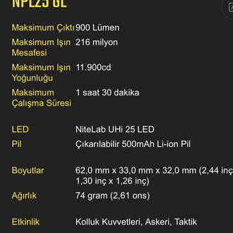 Nitecore NPL 25 GL
