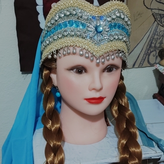Özbek-Uygur Türk Kadın Başlığı 