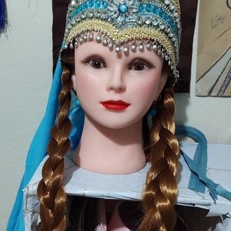 Özbek-Uygur Türk Kadın Başlığı 