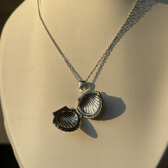 Midye Desenli Anı Kolye (ÇELİK)