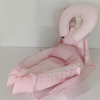 86) BEBEK YENİDOĞAN PEMBE 3 LÜ NOKTALI SET 