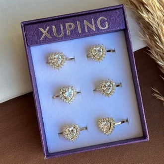 6 NUMARA XUPİNG KALP TAŞLI YÜZÜK 