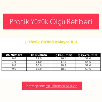 6 NUMARA XUPİNG KALP TAŞLI YÜZÜK 