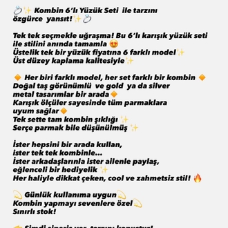 ANINDA STİL YÜZÜK SETİ