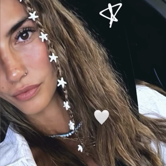 Beyaz Yıldız Modeli Saç Boncuğu 