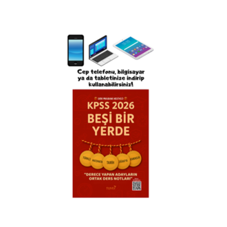 KPSS 2026 BEŞİ BİR YERDE (1 SENELİK DERS PROGRAMI HEDİYELİ!) (PDF/DİJİTAL ÜRÜN)