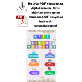 KPSS 2026 BAŞARI ADIMLARI (8 Aylık Ders Programı/Çalışma Defteri) (PDF/DİJİTAL ÜRÜ