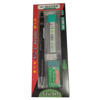 Üçlü Sınav Seti – 0,7 mm (Kalem + Silgi + Uç)