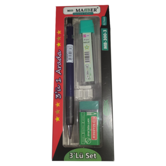 Üçlü Sınav Seti – 0,7 mm (Kalem + Silgi + Uç)