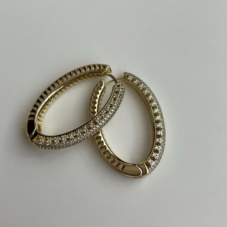 Oval Taşlı Küpe | Xuping
