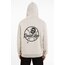 Oversize 3 İplik Asit Yıkamalı Hoodie – Raw Edge Skull Print