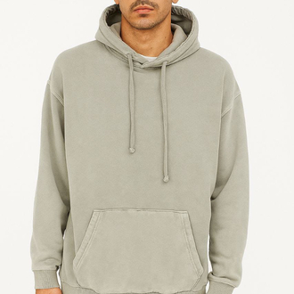 Asit Yıkamalı Basic Oversize Hoodie