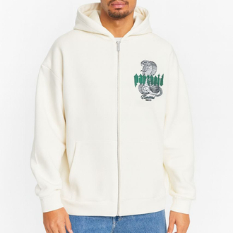 Paranoid Baskılı Fermuarlı Oversize Hoodie