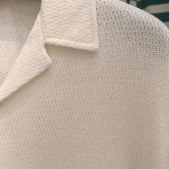 Jakar Dokulu Oversize Ekru Gömlek & Şort Takım