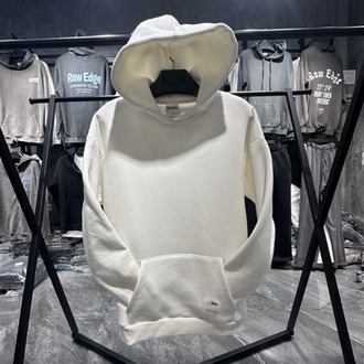 3 iplik Şardonlu Ekru Oversize Hoodie