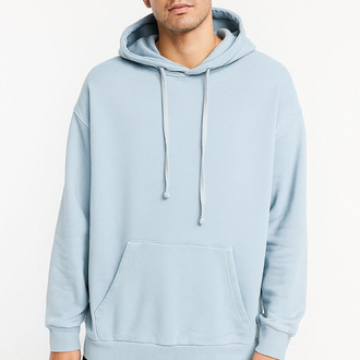 Asit Yıkamalı Basic Oversize Hoodie