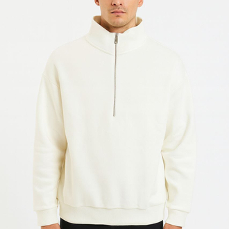Oversize Yarım Fermuarlı Sweat