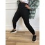 SİYAH PAÇASI LASTİKLİ ÖRGÜ  JOGGER PANTOLON