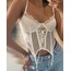 white lace bustier