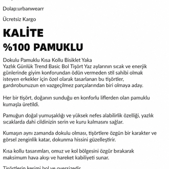 Standart Kalıp Basic Bisiklet Yaka Nakış Detaylı Erkek T-Shirt
