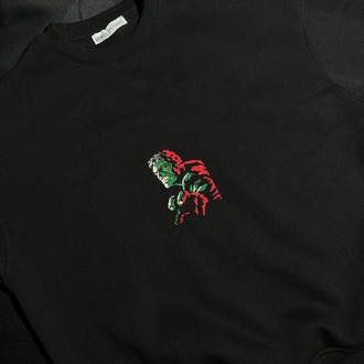 Hulk Nakış İşlemeli Oversize Sweat