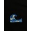 Minimal Dalga İşlemeli Oversize T-shirt