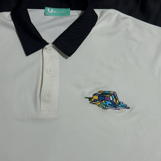 Zeka Drip Nakış İşlemeli Siyah Yaka Polo T-shirt