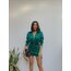 Zara Model Saten Yeşil Elbise