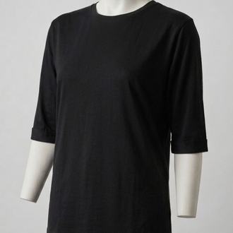 Siyah Basic Uzun T-Shirt