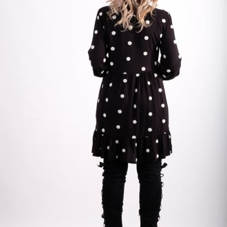 Zara Model Puantiyeli Midi Elbise