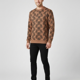Bershka Unisex Kahverengi Sweatshirt