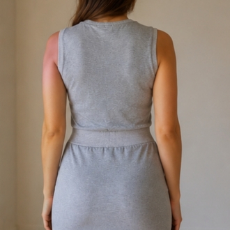 Yazlık Sıfır Kol Spor Mini Elbise