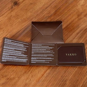 Orijinal Vakko Monogram Ürün Kartı ve Zarfı