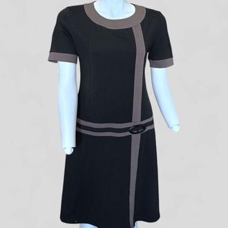Vintage Model Şerit Detaylı Elbise