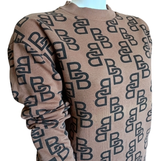 Bershka Unisex Kahverengi Sweatshirt