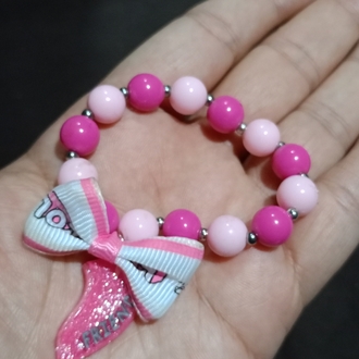 LOL Pembe Boncuklu Kız Çocuk Bileklik