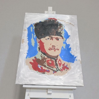 Atatürk Portresi El Yapımı Tablo