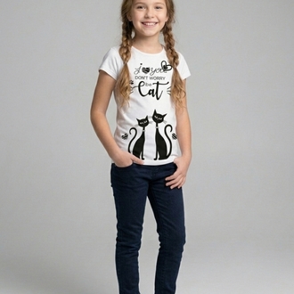Kedi Baskılı T-shirt