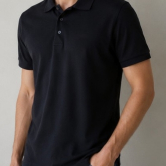 Siyah Polo Yaka T-Shirt
