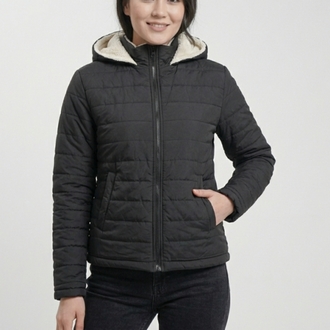 Siyah İçi Polarlı Unisex Kışlık Mont