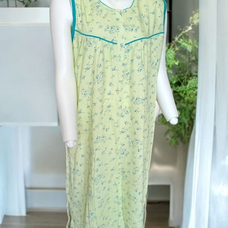 Kadın Gecelik & Pijama yeşil çiçek desen