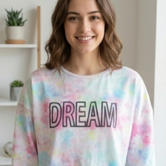 Batik Desenli Uzun Kollu Sweatshirt
