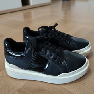 Butigo 9FX Bağcıklı Siyah Sneakers