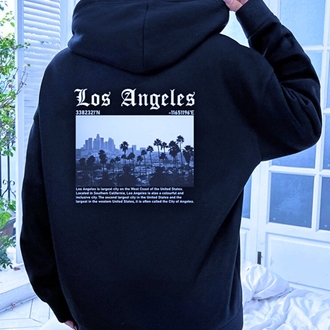 Los Angeles Baskılı Unisex Oversize Sweatshirt