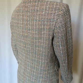 Vintage Çift Düğmeli Blazer Yün Ceket