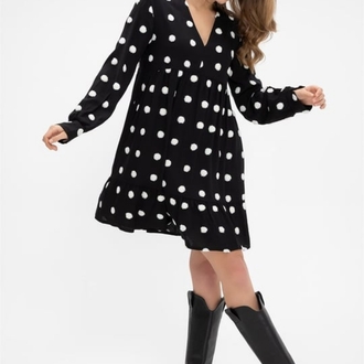 Zara Model Puantiyeli Midi Elbise