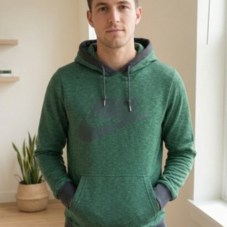 Nike Yeşil Kapüşonlu Unisex Sweatshirt